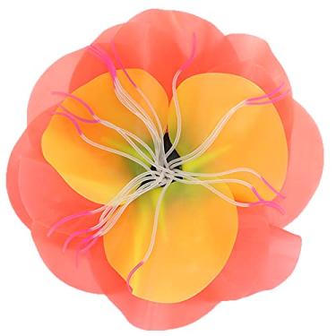 Imagem de CUOFYUNL Aquário Artificial Plantas Aquáticas Decoração Tanque de Peixes Paisagismo Multicolor Flor de Lírio de Água de Lótus (Laranja)