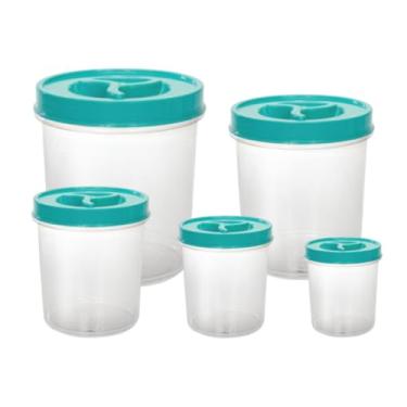 Imagem de Latas de supermercado sem BPA com tampas de rosca (Verde)