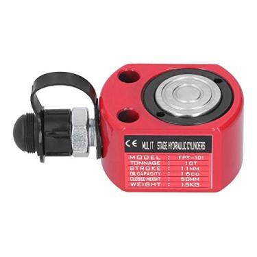 Imagem de Acessórios industriais ultra finos vermelhos separados do cilindro hidráulico FPY101 Capacidade de óleo 16CC de 10 toneladas Macaco hidráulico resistente para eletricidade