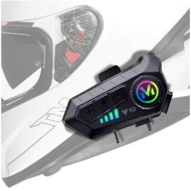 Imagem de Fone De Ouvido Capacete Moto Bluetooth Comunicador Sem Fio Davely V10 Motocicleta
