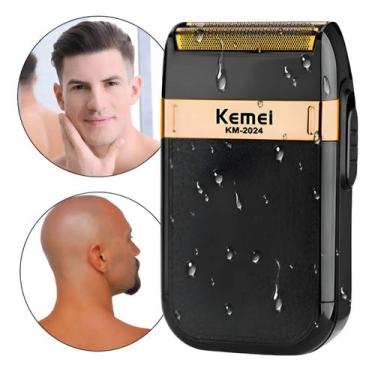 Imagem de Barbeador Elétrico Kemei KM-2024  Shaver Profissional Dupla Lâmina Rec