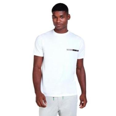 Imagem de Camiseta Dudalina Masculina Regular Antiviral Logo Transfer Branca-Masculino
