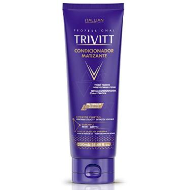 Imagem de Condicionador Matizante Trivitt - Tonaliza Imediatamente, Anti-Amarelamento Platinum, Hidratação Profunda - Itallian Hairtech 200Ml