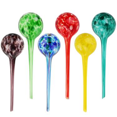 Imagem de Brajttt globos de irrigação de plantas, lâmpadas de rega de vidro automático, esfera decorativa de gotejamento de vidro para jardim
