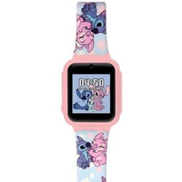 Imagem de Relógio Infantil Menina Condor Disney Stitch e Angel Original CODISNEYAI/9T Pulseira Silicone Azul-Feminino