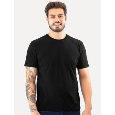 Imagem de Camiseta Guess Masculina Bordado Peito Preta-Masculino
