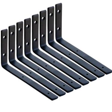 Imagem de 10 Mão Francesa Invertida 30cm Suporte Prateleira Gancho Cantoneira - 