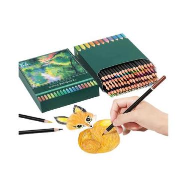 Imagem de Conjunto De 72 Lápis De Cor Premium À Base De Óleo Para Livros De Colo