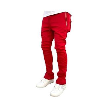 Imagem de Calças Esportivas Masculinas Coreanas 2025, Ajuste Slim, Casual De Out