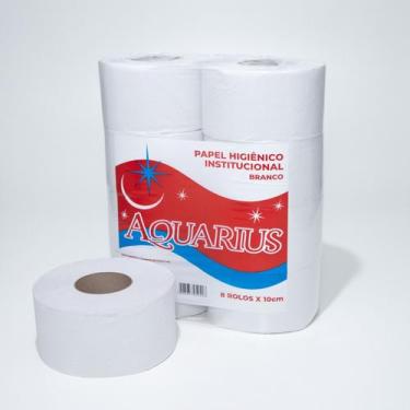 Imagem de Papel higienico institucional rolao branco aquarius 2 kilos