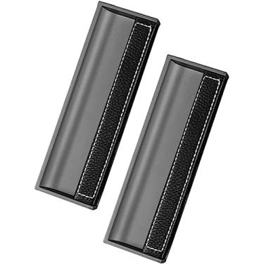 Imagem de BAZAC 2 maçanetas ocultas para gaveta de armário, puxador para porta de gaveta de armário oculto, acessório de hardware para móveis para porta de correr-Black