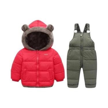 Imagem de Conjunto De Roupas De Inverno Para Meninos E Meninas, Casaco De Lã De 