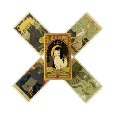 Imagem de Cartas De Tarô Cats Rule the Earth, 78 Cartas, Baralho De Oráculo, Vis