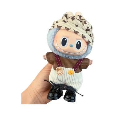 Imagem de Conjunto De Roupa Para Boneca Labubu De Vinil 17cm: Vestido De Bolinha