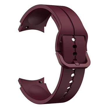 Imagem de Pulseira Ridge de Silicone Fivela 123Smart Marca 123Smart Compativel com Galaxy Watch4 Watch5 Watch 4 Watch 6 e Watch 5 40mm 42mm 44mm 45mm 46mm - Vinho