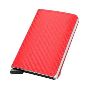 Imagem de Carteira Vintage De Couro Marrom RFID Para Homens, Mini Bolsa, Porta C