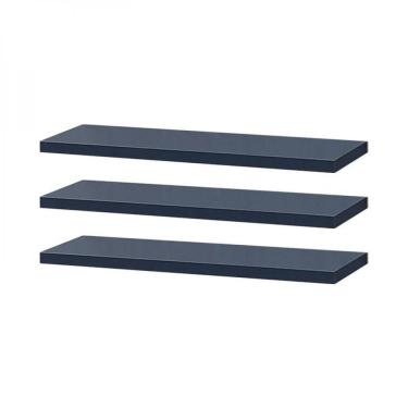 Imagem de Kit 3 Prateleiras 50 X 10cm Azul Suporte Invisível