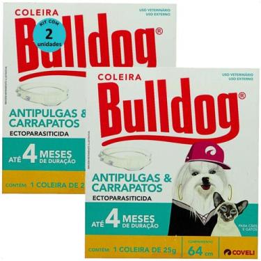 Imagem de Coleira antipulgas e carrapatos bulldog 4 com 64cm e 25g para cães e g