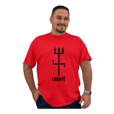 Imagem de Camiseta Exu Laroye Orixá Plus Size Tamanho Especial G1 G2 G3 - Blackc