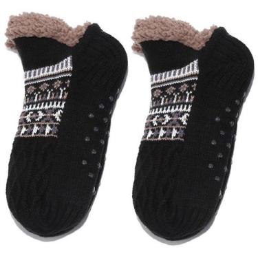 Imagem de Meia Curta Térmica Felpuda Forrado Quentinho Antiderrapante - D Presen