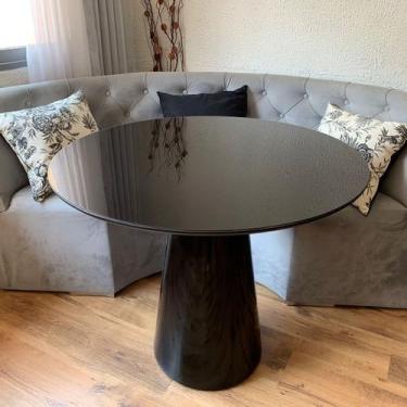 Imagem de Mesa Centro Cone Jantar Redonda 1,00cm Preta - O REI DAS POLTRONAS