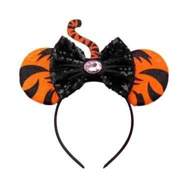 Imagem de Tiara De Orelhas Do Mickey E Da Minnie Com Laços De Lantejoulas, Acess