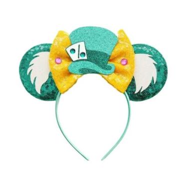 Imagem de Tiara De Orelhas Do Mickey E Da Minnie Com Laços De Lantejoulas, Acess