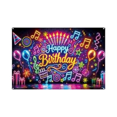 Imagem de Banner De Decoração Para Festa De Aniversário Infantil Com Luzes, Supr