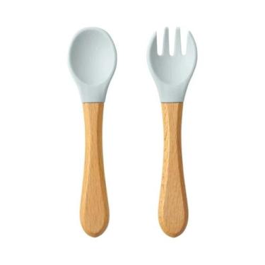 Imagem de Conjunto De Utensílios De Aprendizagem Para Bebês: Colher E Garfo De S