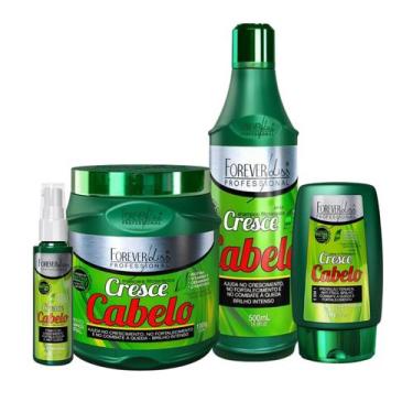 Imagem de Forever Liss Cresce Cabelo Kit Completo Mascara 1Kg Tratamento Fortale