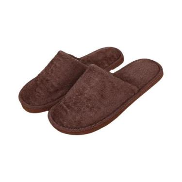 Imagem de Chinelos De Inverno Masculinos Em Plush, Quentes, De Veludo, Antiderra