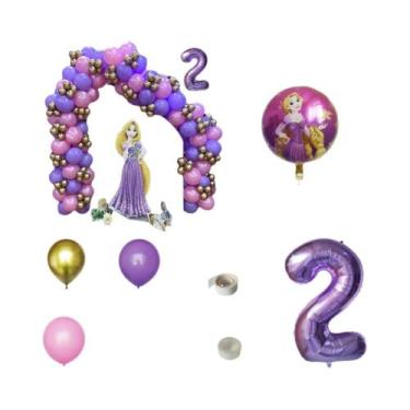 Imagem de Conjunto De Decoração Para Festa De Aniversário Da Princesa Rapunzel, 