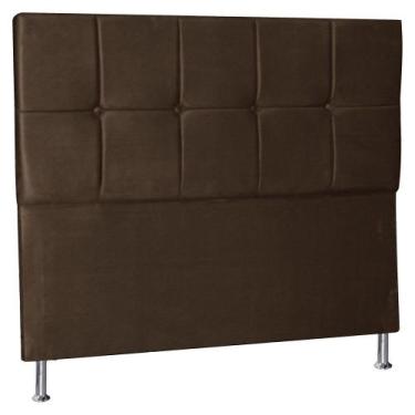 Imagem de Cabeceira Queen 1,60m Lisboa Suede Marrom - Pallazio