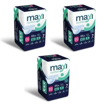 Imagem de Kit 3 fraldas geriatricas pacote com 07 tiras maxi confort - gg