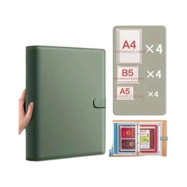 Imagem de Organizador De Couro A4 Para Documentos, Caderno De Viagem, Diário, Ma