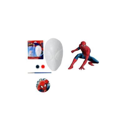 Imagem de Kit Pintura Mascara Colorir Homem Aranha Pintura