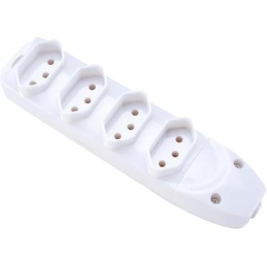 Imagem de Tomada Em Barra Quadrupla 10A Branco 04 saidas - Naticom