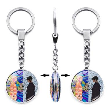 Imagem de Chaveiro com pingente de cristal de dupla face Wednesday Addams