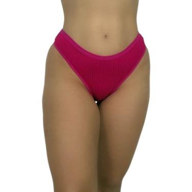 Imagem de Kit 5 Calcinha de Tecido Canelado Feminino Tanga Conforto Fio Dental P