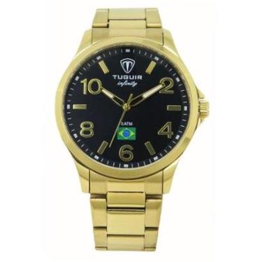 Imagem de Relógio Masculino de Aço Tuguir Analógico Infinity TGI37230 Dourado e Preto-Masculino
