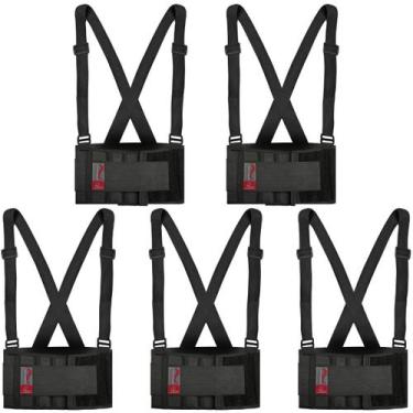 Imagem de Kit 5 Cinta Lombar Ergonômica Proteção Coluna Steelflex, XG
