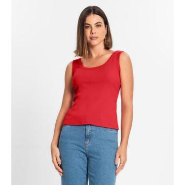 Imagem de Regata Feminina Em Ribana Rovitex Vermelho, GG, Vermelho