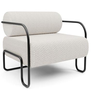 Imagem de Poltrona Decorativa Moscou K01 Bouclê Creme Lyam Decor