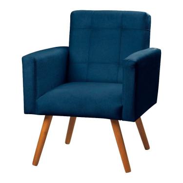 Imagem de Poltrona Decorativa Sabrina Veludo Azul Star Confort