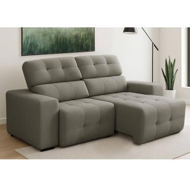 Imagem de Sofa 3 Lugares Retratil Reclinavel 210cm Veludo Atualle Ferguile