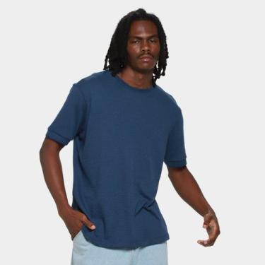 Imagem de Camiseta Hering Casual Masculina, Azul claro, G