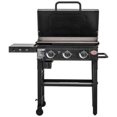 Imagem de Churrasqueira a Gás 36.000 BTU com 3 Queimadores e Mesa Lateral em Aço Inoxidável, CHAR GRILLER 8428, Preto