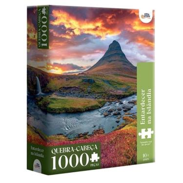Imagem de Quebra Cabeça Entardecer  Islândia 1000 Peças Toyster - 8089