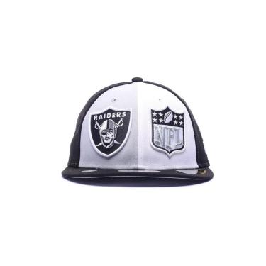 Imagem de BONÉ RAIDERS SIDELINE 2023 NEW ERA 59FIFTY NFL PRETO-Masculino