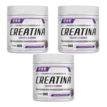 Imagem de Kit 3 Creatinas em Pó Zero Carbo 3x300g Sabor Uva Roxa FNB Sports Nutrition-Unissex